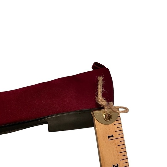 Gymboree Burgundy Satin Like Fabric - Girls Dress Shoes Size 2 - Rhinestones - Picture 9 of 13